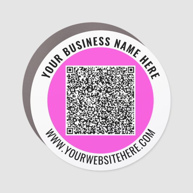 Create Your QR Code Promotional Car Magnet Example (Front)