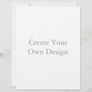 Create Your Size: 8.5" x 11", Paper:linen,None Letterhead