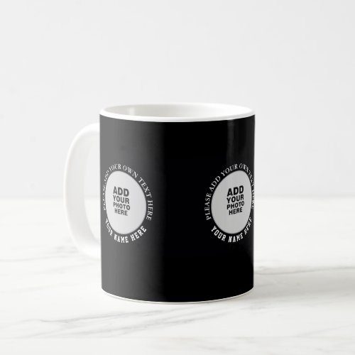 create your special three images black coffee mug