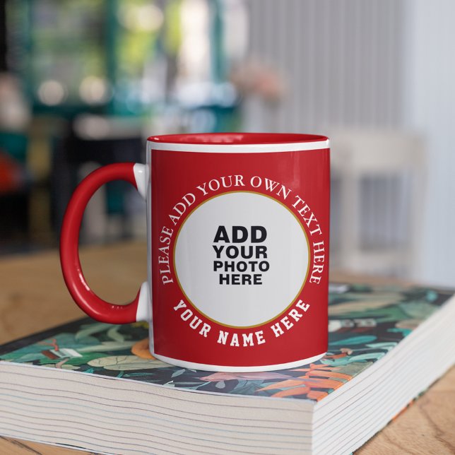 Create your Special two Images Red Mug (favorite red mug)