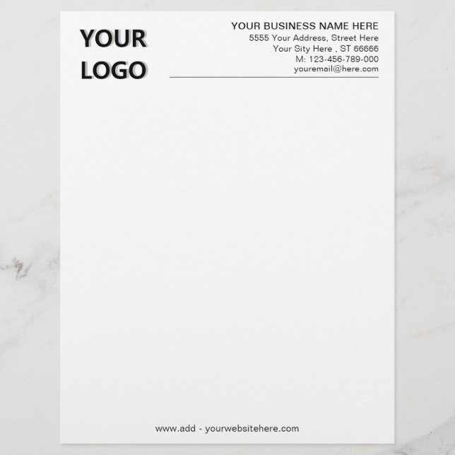 Create Your Stationery Branded Letterhead Template (Front)
