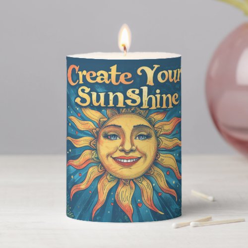 Create Your Sunshine Pillar Candle