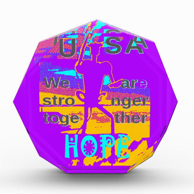  Create Your USA  Hope We Are Stronger Together Award (Front)