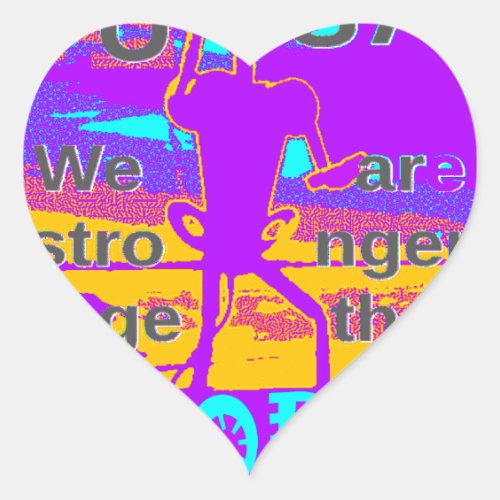  Create Your USA  Hope We Are Stronger Together Heart Sticker