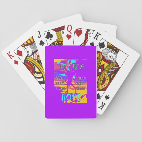  Create Your USA  Hope We Are Stronger Together Playing Cards