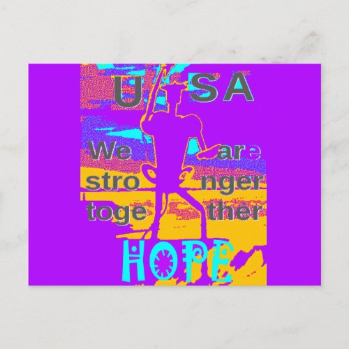  Create Your USA  Hope We Are Stronger Together  Postcard