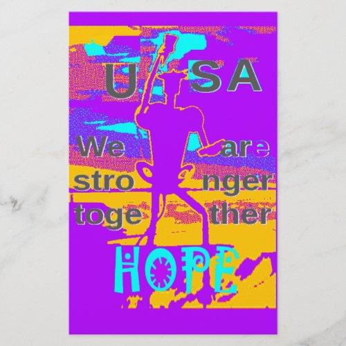  Create Your USA  Hope We Are Stronger Together Stationery