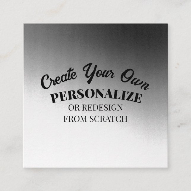 Create Your Very Own Custom Square Business Card (Front)