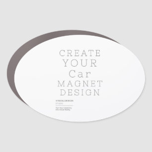 Create Your Won Brand Custom 6" x 4" Oval Car Magnet