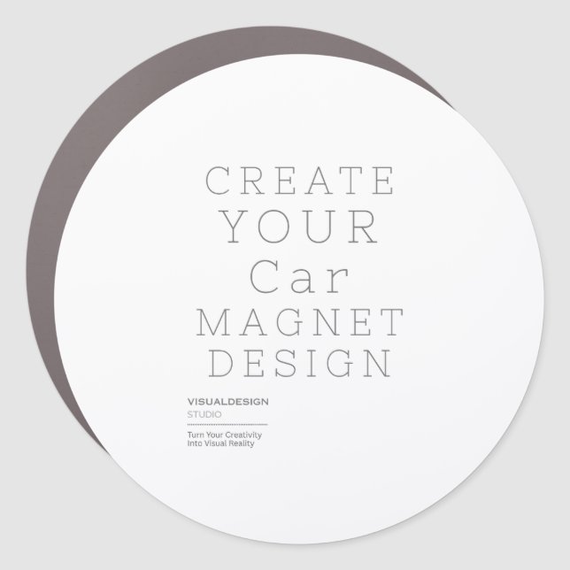 Create Your Won Brand Custom 7" x 7" Large Circle Car Magnet (Front)