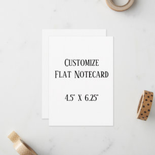create your won personalise 4.5" x 6.25" Squared Note Card