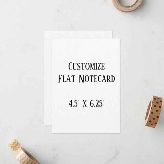 create your won personalise 4.5" x 6.25" Squared Note Card (Front/Back In Situ)