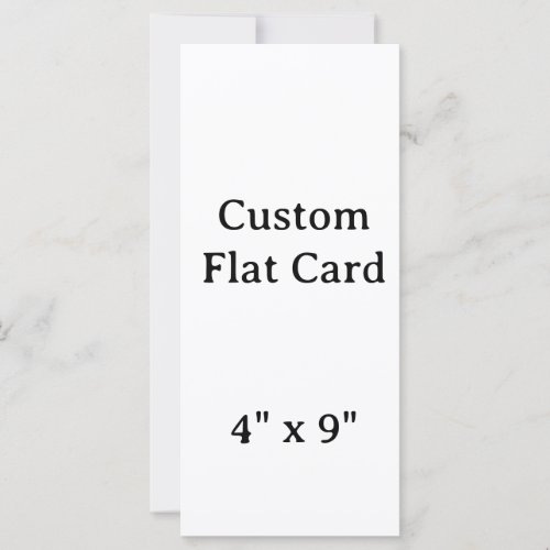 create your won personalise 4" x 9" Squared Card
