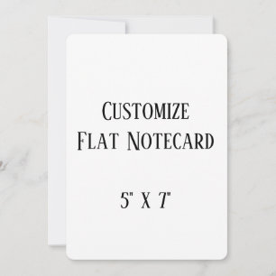 create your won personalise 5" x 7" rounded note card