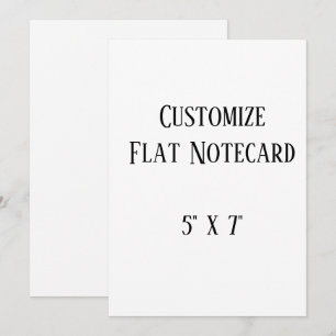 create your won personalise 5" x 7" Squared Note Card