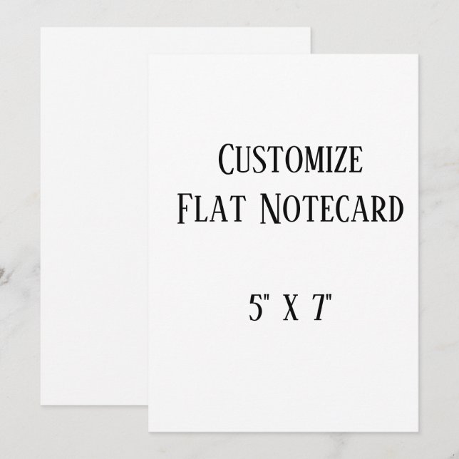 create your won personalise 5" x 7" Squared Note Card (Front/Back)