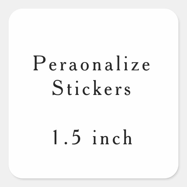 create your won personalise Square Stickers (Front)