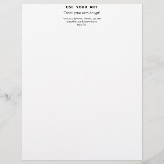 Create yourself letterhead add your art photos (Front)