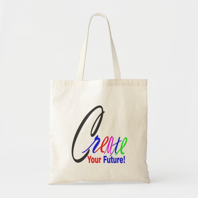 Create Yourself  motivational Tote Bag (Front)