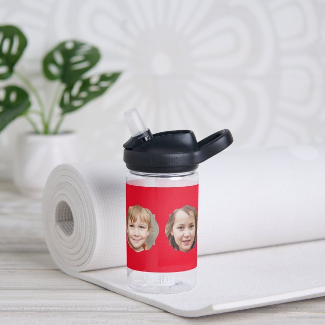 Create Yyour Own 4 Family Photo Collage Water Bottle (Yoga)