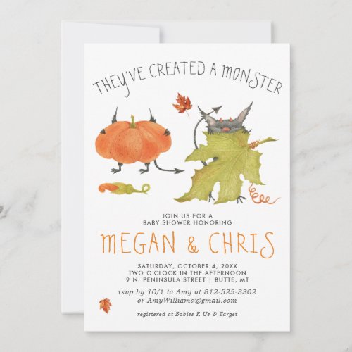 Created a Monster  Cute Monsters Baby Shower