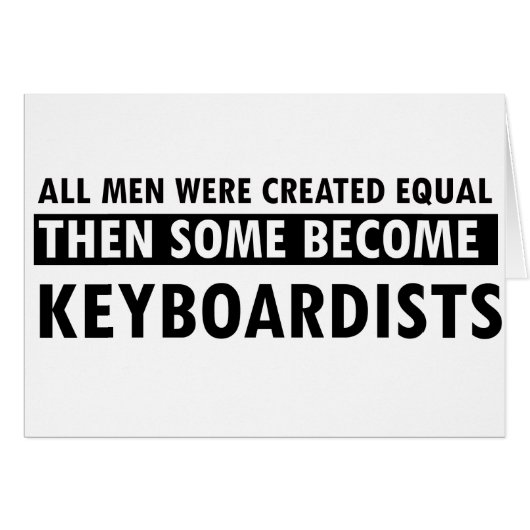 Created equally keyboardists design cards (Front Horizontal)