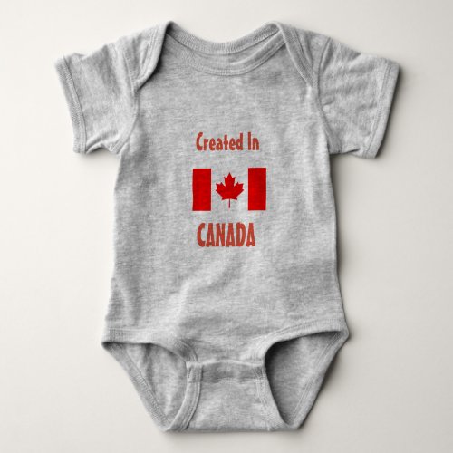 Created in Canada _ Baby One Piece Baby Bodysuit