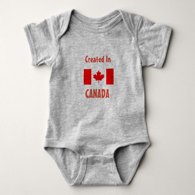 Created in Canada - Baby One Piece Baby Bodysuit (Front)