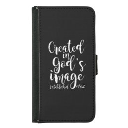 Created In God&#39;s Image 1962 60th Birthday Samsung Galaxy S5 Wallet Case