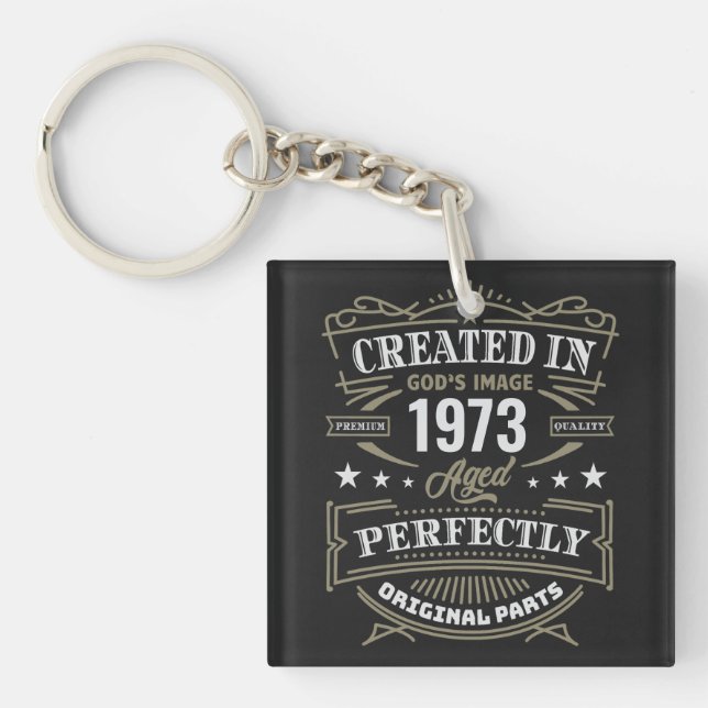 Created In God's Image Customized Keychain (Front)