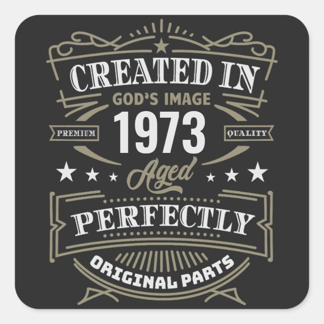 Created In God's Image Customized Square Sticker (Front)