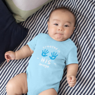 CREATED IN HIS IMAGE CHRISTIAN BABY BODYSUIT
