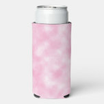 Created Pink And White Clouds Abstract Pattern Seltzer Can Cooler at Zazzle