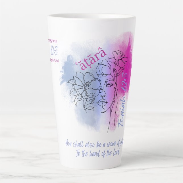 Created to Be a Crown (Isaiah 62:3) Latte Mug (Front)