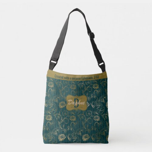 Created With A Purpose Ephesians 210 Floral Crossbody Bag