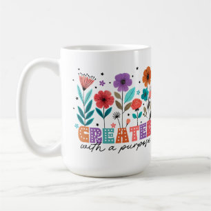 Created with a Purpose Floral Christian Coffee Mug