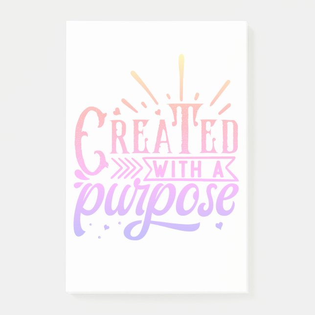 Created with a Purpose Post-it Notes (Front)