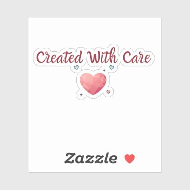 Created With Care Sticker | Small Business sticker (Sheet)