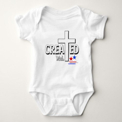 Created with the United States Happy 4th Of July Baby Bodysuit