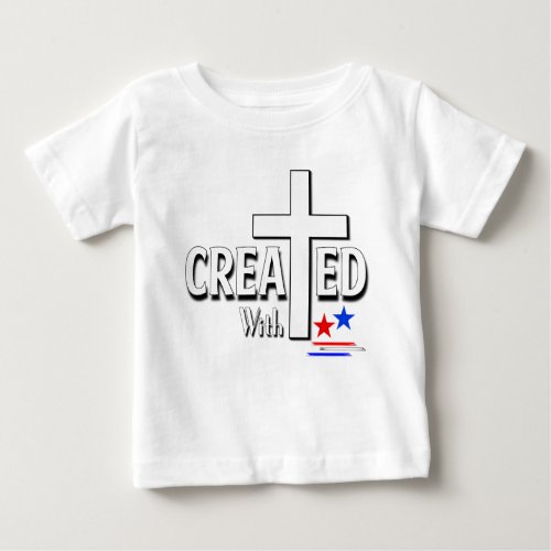 Created with the United States Happy 4th Of July Baby T_Shirt