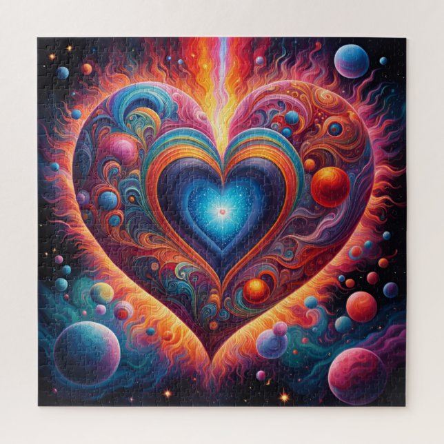 Creating a Heart Jigsaw Puzzle (Vertical)