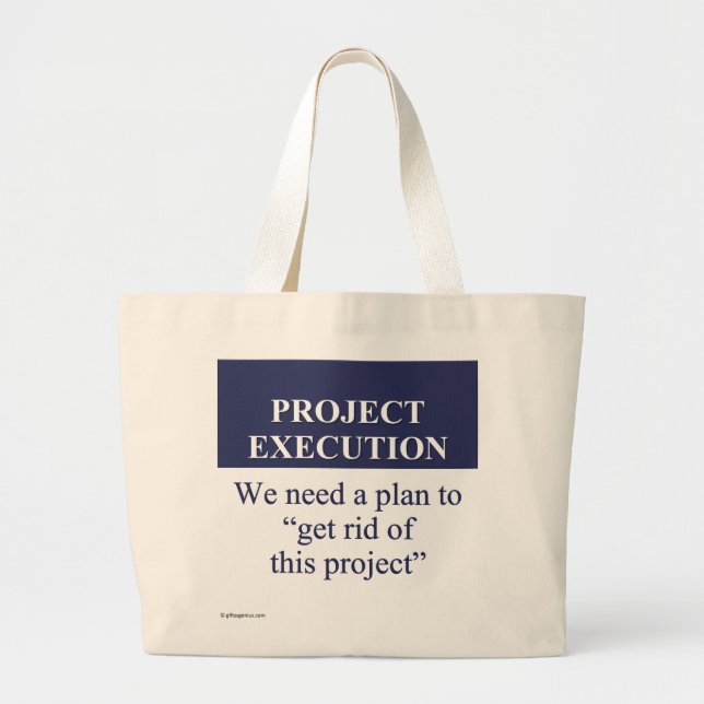 Creating a Project Execution Plan (3) Large Tote Bag (Front)