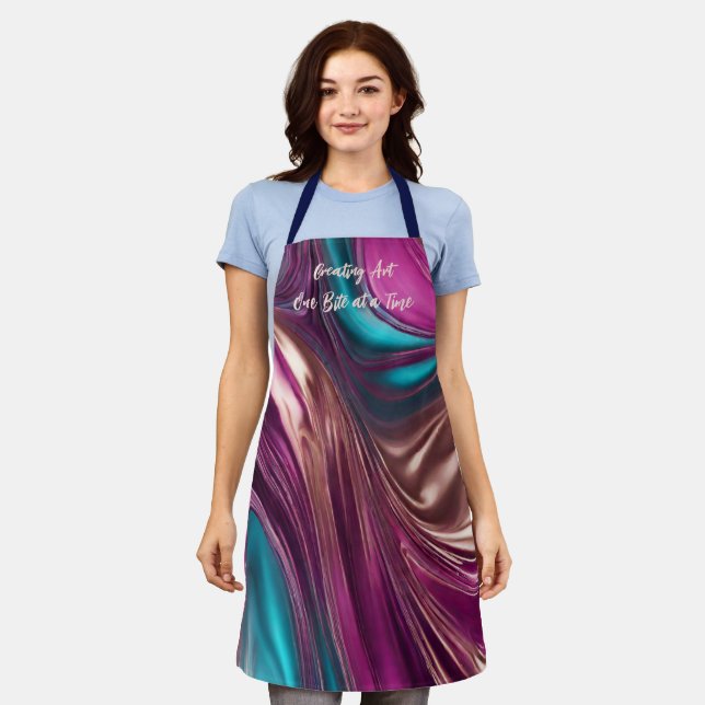 Creating Art One Bite at a Time- Modern Abstract- Apron (Worn)