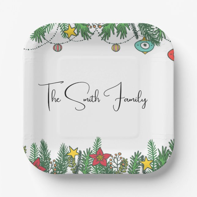 Creating Memories Around the Tree Paper Plates (Front)