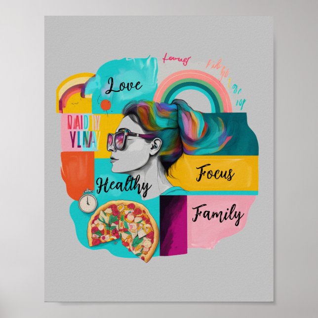 Creating My Dream Life: A Gray Vision Board   Poster (Front)