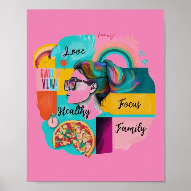 Creating My Dream Life: A Vision Board for girls  Poster (Front)