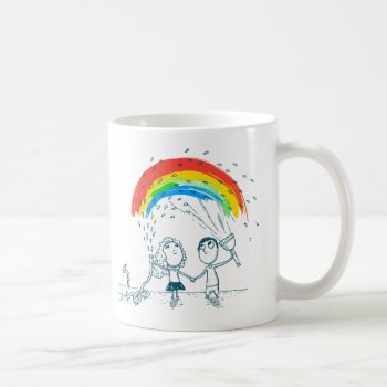 Creating Rainbow Together Love Couple Mug by tashatzazzle at Zazzle