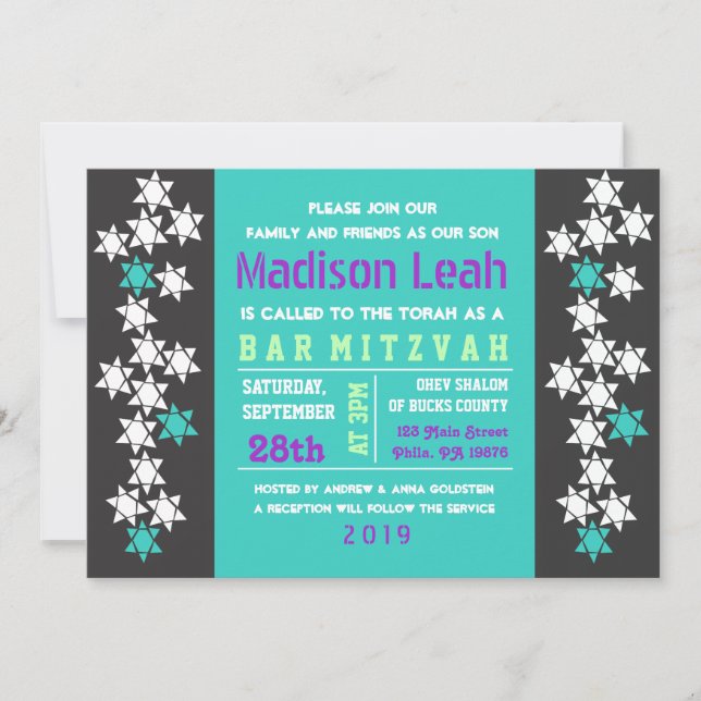 CREATION Bar Bat Mitzvah Invitation (Front)