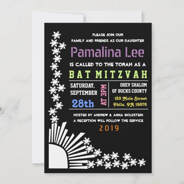 CREATION Bar Bat Mitzvah Invitation (Front)