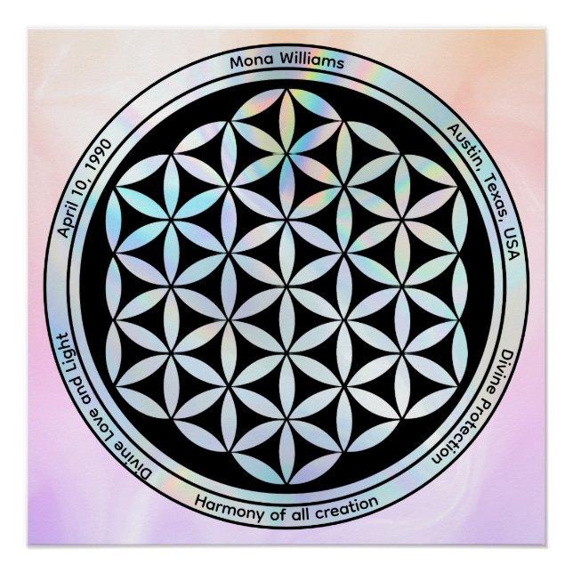 Creation Harmony – Sacred Geometry Symbol Poster (Front)